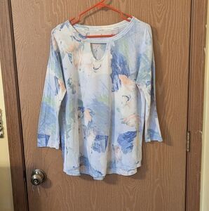 Calvin Klein Performance 3/4 Sleeve LongTail Stretchy Top Large